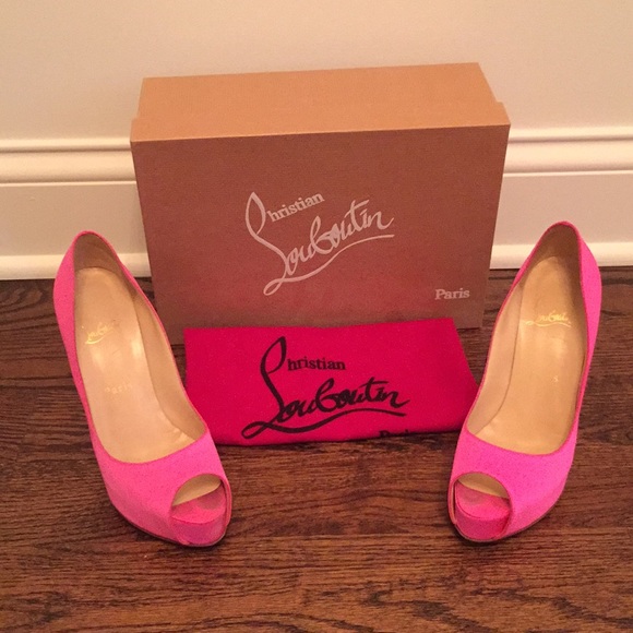 Christian Louboutin platform peep toe pumps - Picture 1 of 8